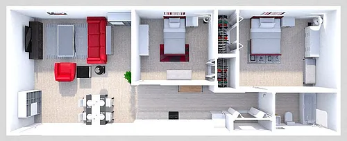 Floor plan FT 2 Bed 1 Bath