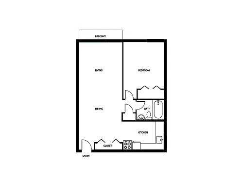 Floor plan 1 Bedroom