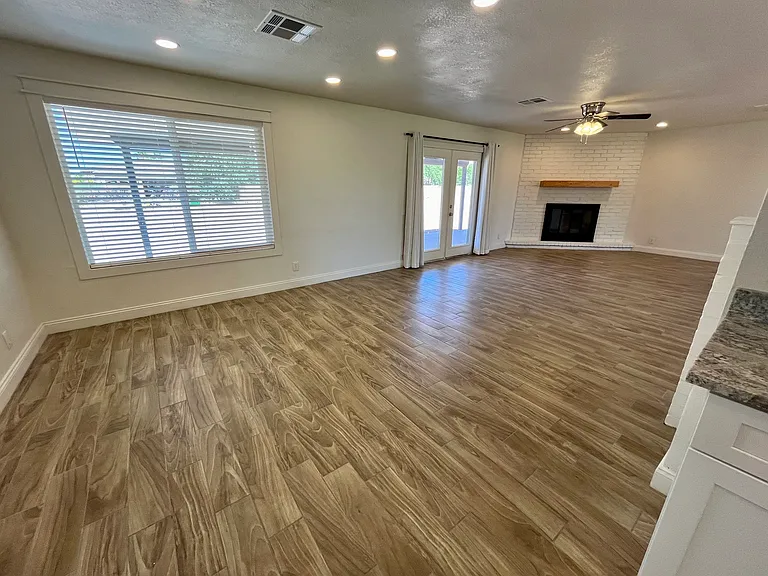 Brand new galley style kitchen. Newer appliances and recessed lights.