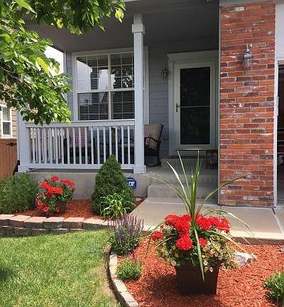 Porch with Flowers/Front Door