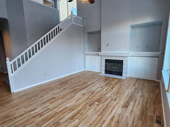 Great room with vaulted ceiling