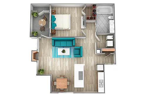 Floor plan A2 - Renovated
