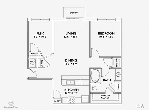 Floor plan A10 With Extra Flex Room
