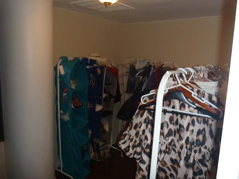 This bonus room can serve as a walk in closet. It has also been used as a nursery for young toddlers. Could be used as office or den.