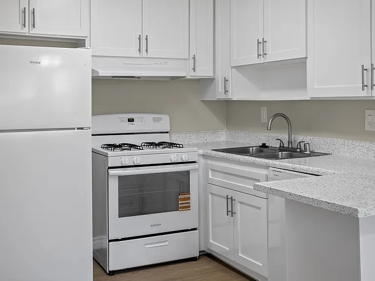 Apartment kitchen at Strada Apartments in Orange, CA