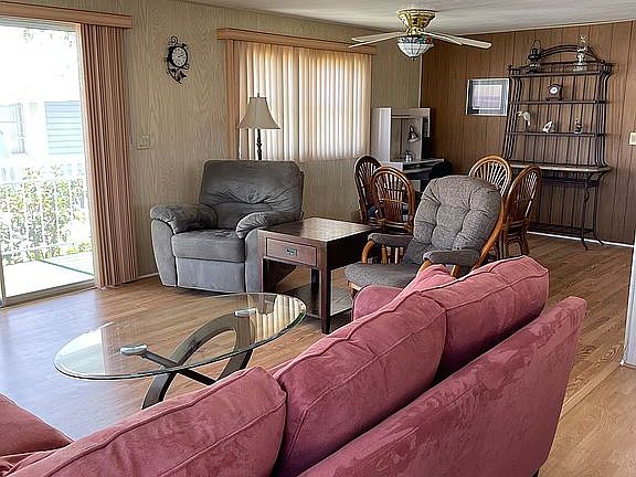 Living room into dining room