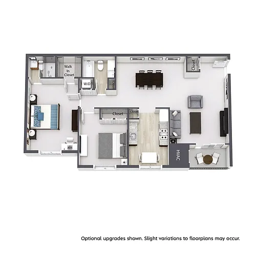 Floor plan 2 Bedroom 2 Bath