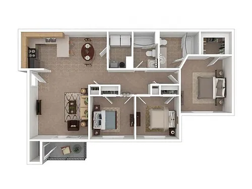 Floor plan 3 Bedroom 2 Bath