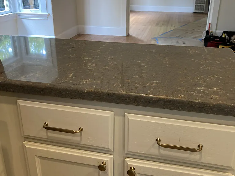 view from kitchen to dining and living rooms