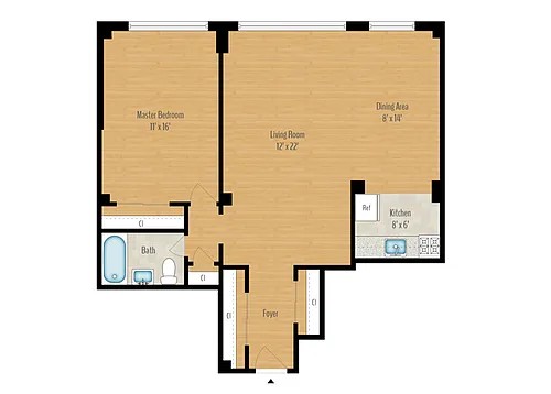 Floor plan 1 Bedroom