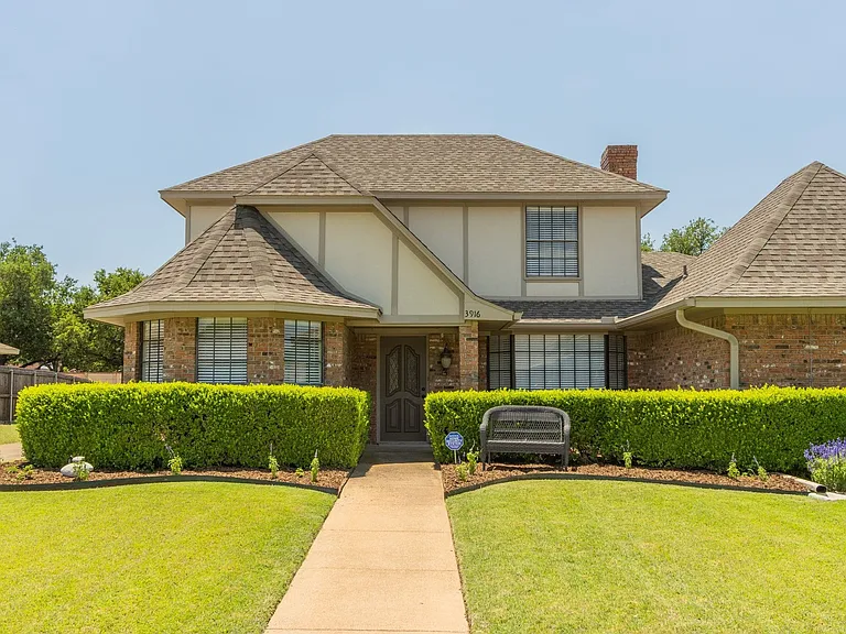 Weekly lawn and shrub maintenance.