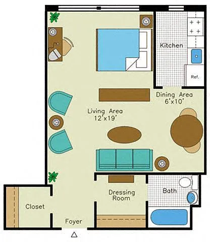 Floor plan Studio F