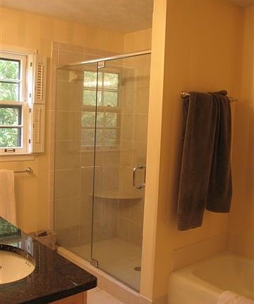 Master bath with seamless shower