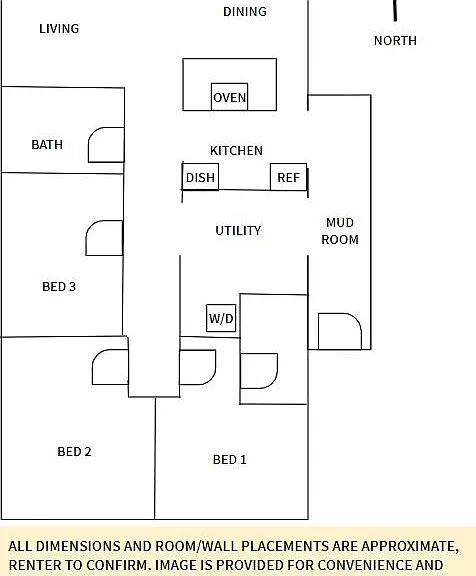 Approximate floor plan.