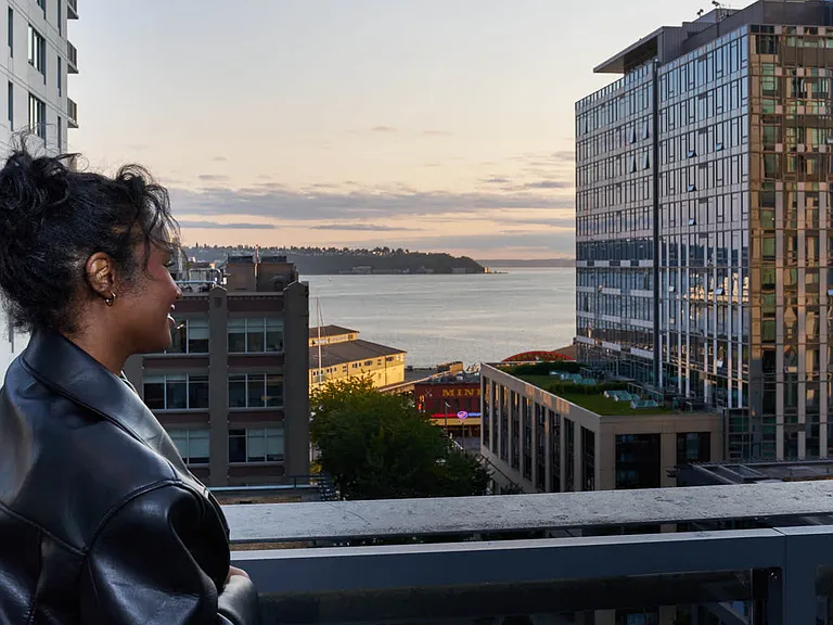 Experience views of Seattle at dusk