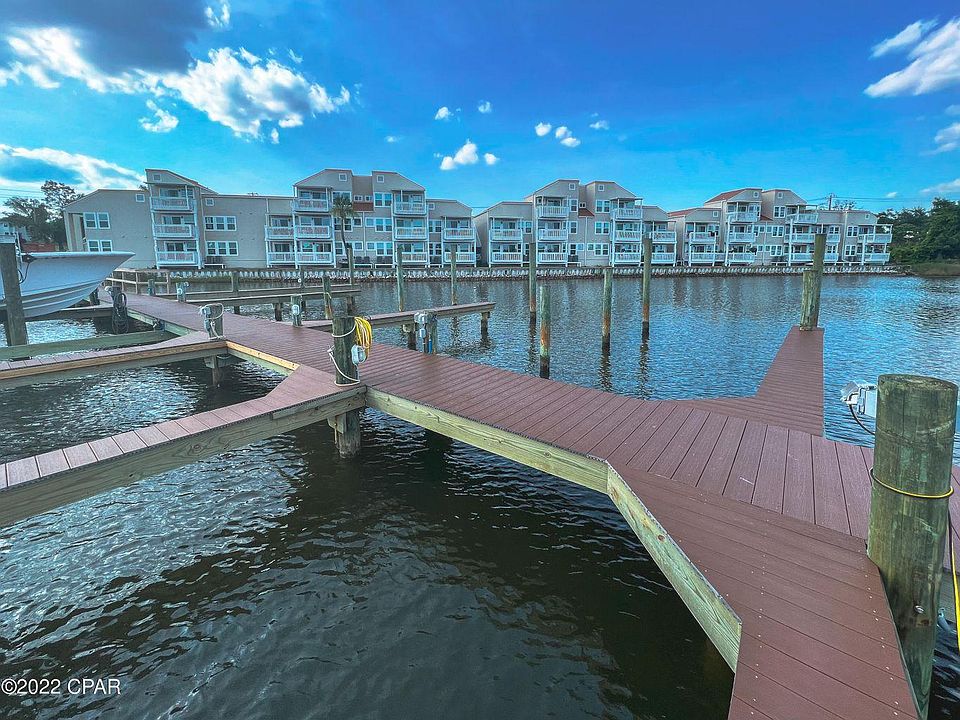 Boat dock back of condos