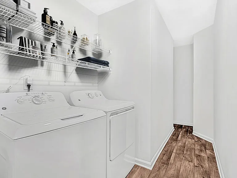 Large laundry spaces with ample storage room