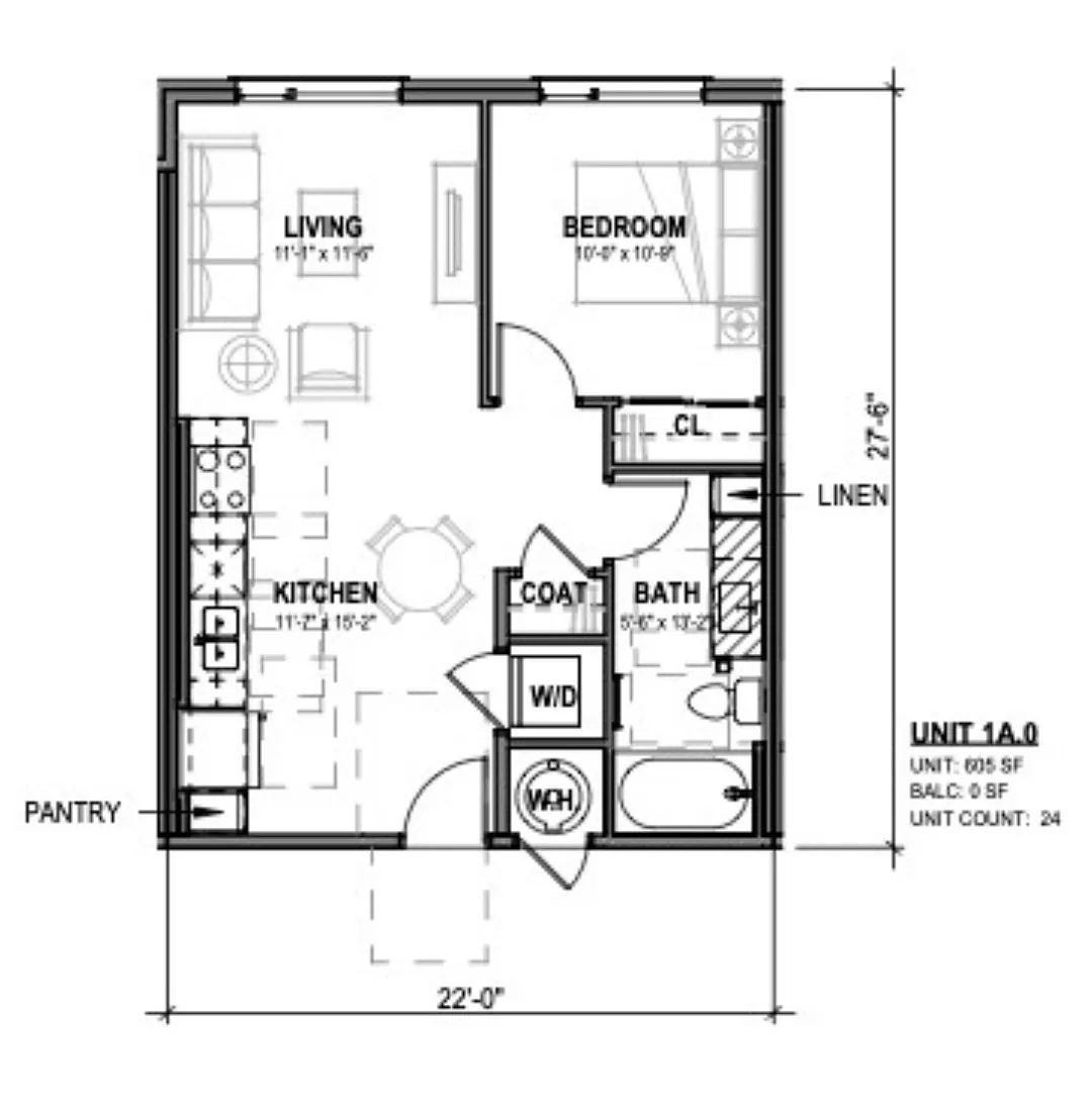 Floor plan 1 Bedroom