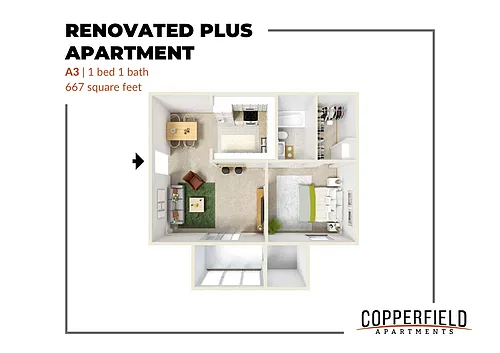 Floor plan A3 Renovated Plus