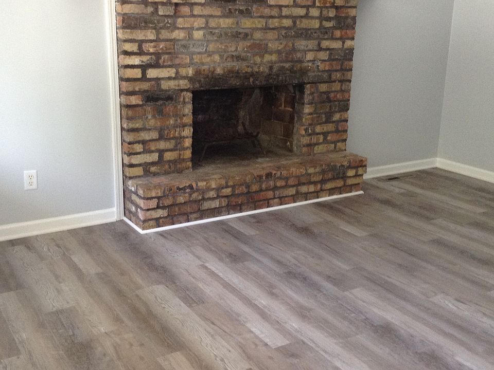 Living Room with wood burning fireplace