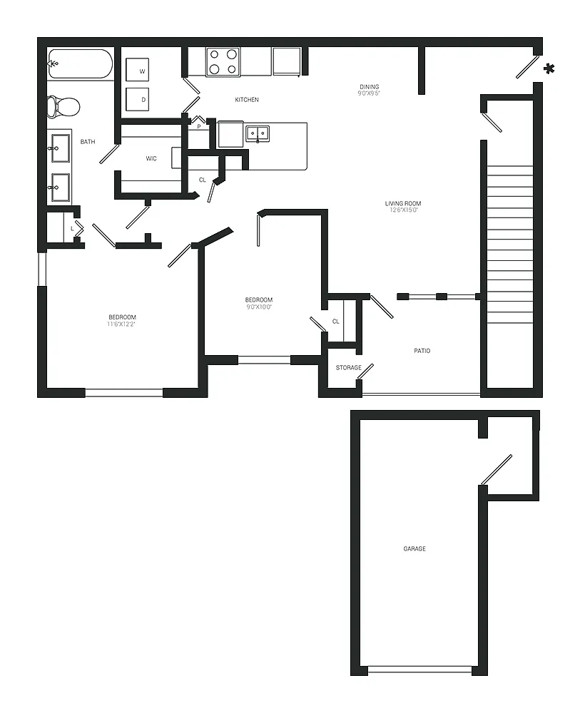 Floor plan Laketree - Garage