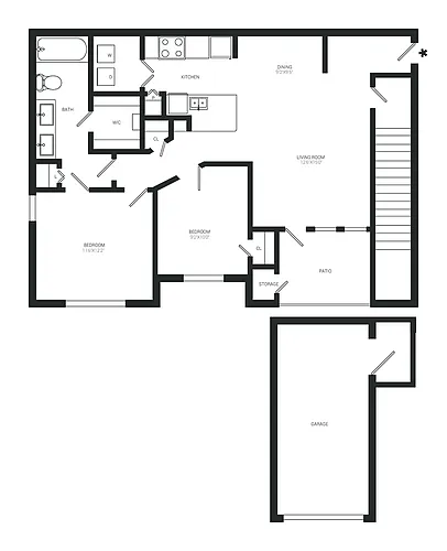 Floor plan Laketree - Garage