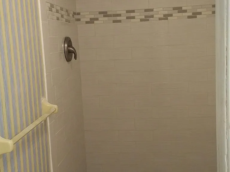 Primary bedroom bathroom with walk in shower
