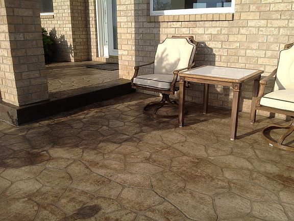 STAMPED FRONT PATIO