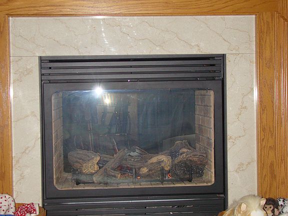 see- thru fireplace