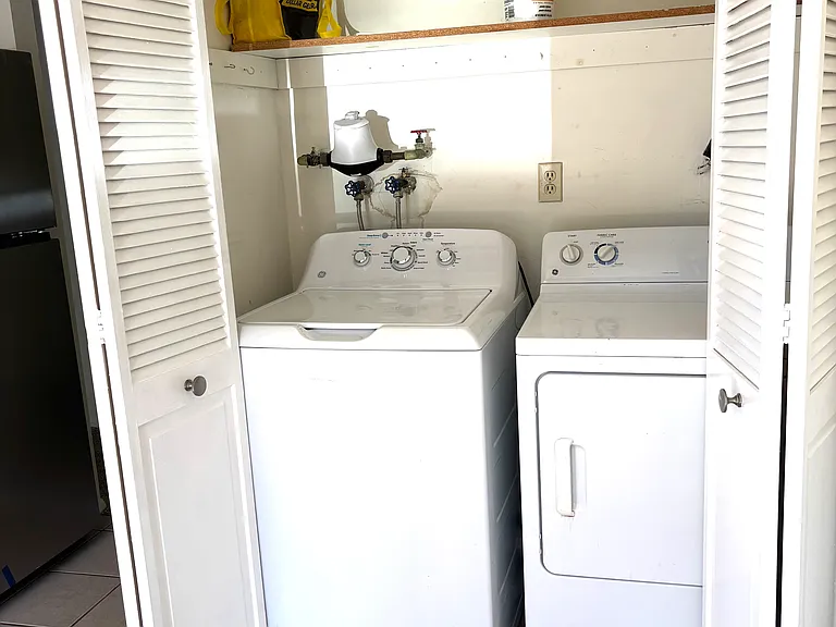 washer dryer in kitchen