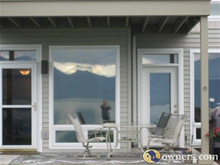 Patio area in the back of unit