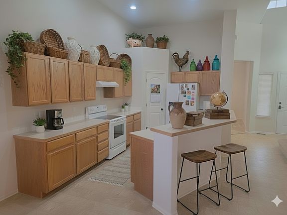 A spacious kitchen with technology at your fingertips. Let your decorative style run wild. Having guests, this is the perfect design, allowing you to continue preparations without ever leaving the party!