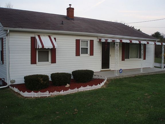 View of front og house and flower bed