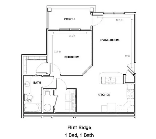 Floor plan 1 Bedroom
