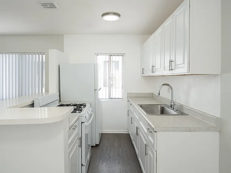 Kitchen with modern cabinetry.