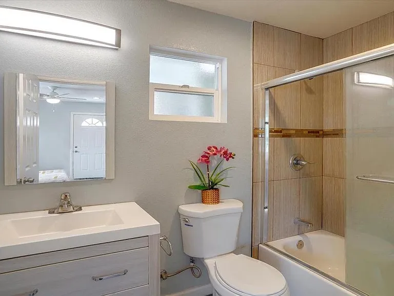 Master suite with own bathroom and entrance