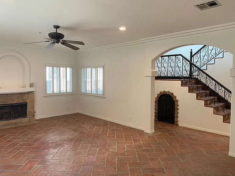 Living room and front entry