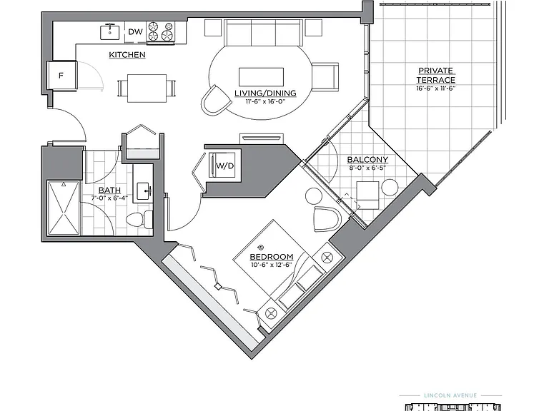 A2 floor plan Elevate Lincoln Park