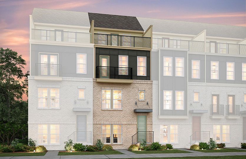 Teravista Exterior 34 features brick, hardi board, balcony and top floor terrace