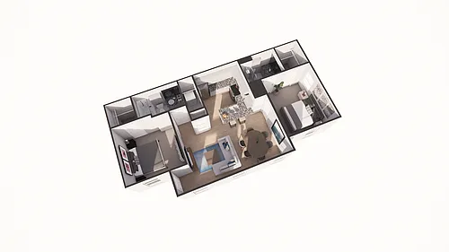 Floor plan 2x2 Courtyard