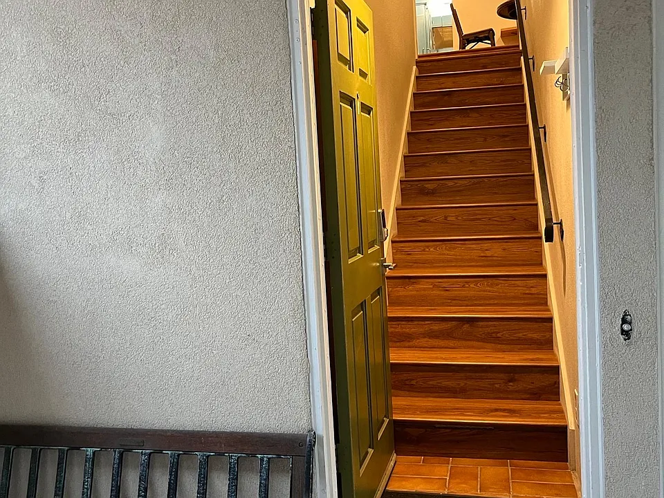 Entry stairs from the carport.
