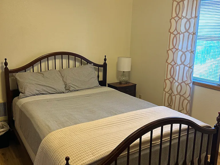 Bedroom 1 - upstairs. Fits a queen-sized bed.