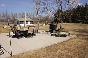 Patio and open to the river