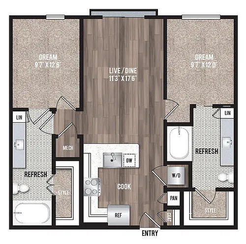 Floor plan B1-I