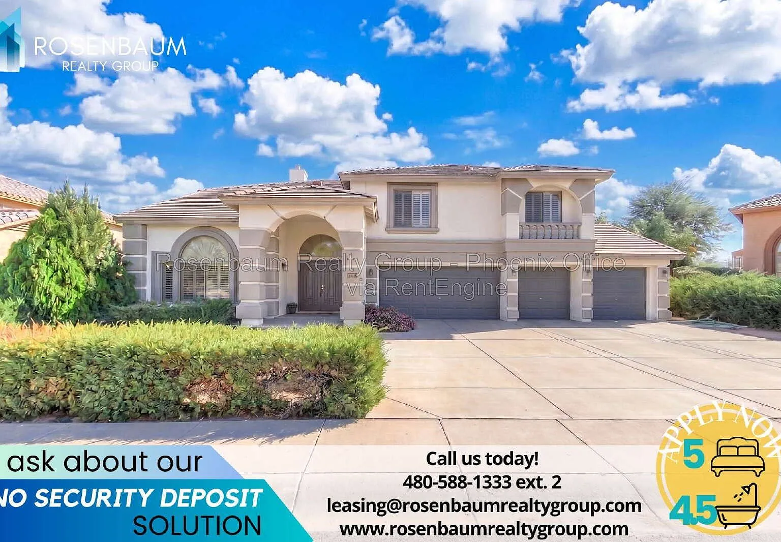 5 bed, 4.5 bath, 4461 sqft, $4,800 — Photo 1
