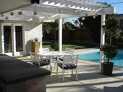 patio and pool area