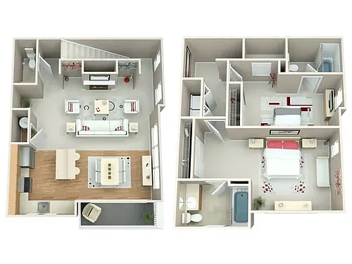 Floor plan 2BD, 2.5BTH B