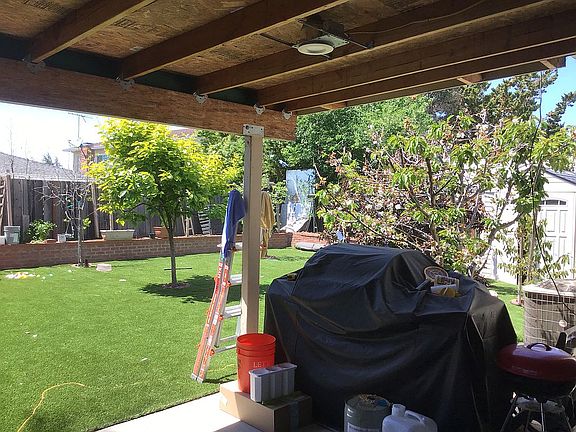 Turf backyard