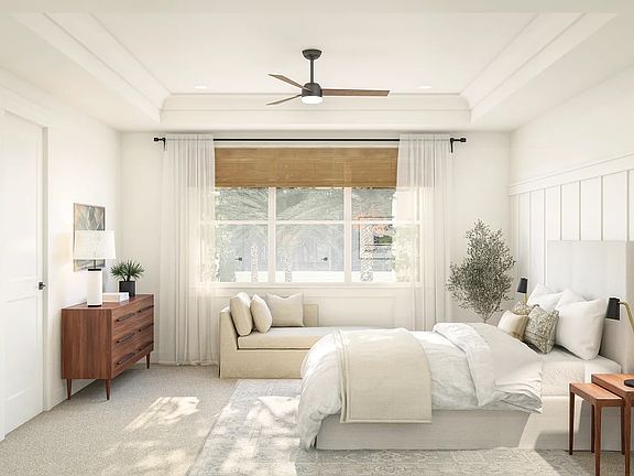 Primary suite with feature wall