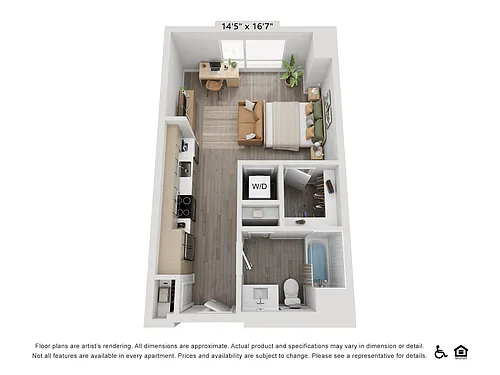 Floor plan S1.1 L2 | Studio | 1 Bath